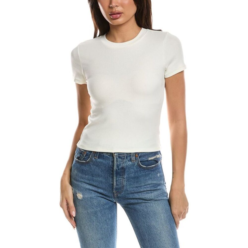 Lna Womens Dillon T-Shirt, Ivory